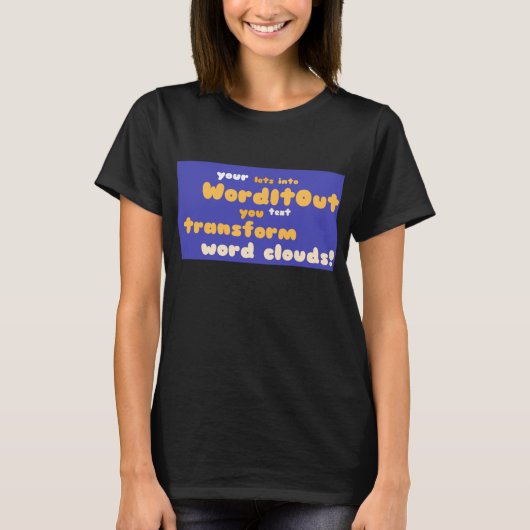 女性の上: 前部レイアウト Tシャツ (正面)