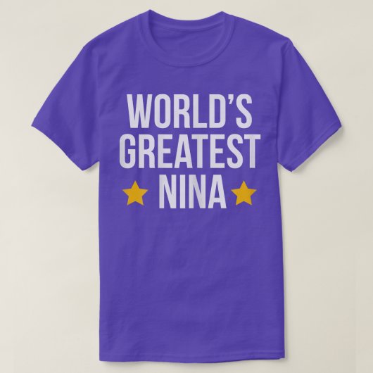 女性の世界で最も偉大なニーナおばあちゃんおもしろいママ Tシャツ (デザイン正面)