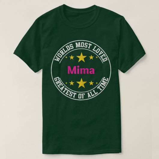 女性の世界で最も愛おもしろいされた美馬グランド Tシャツ (デザイン正面)