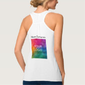 女性の両面レーサーバックスリムフィットビジネス タンクトップ (裏面)