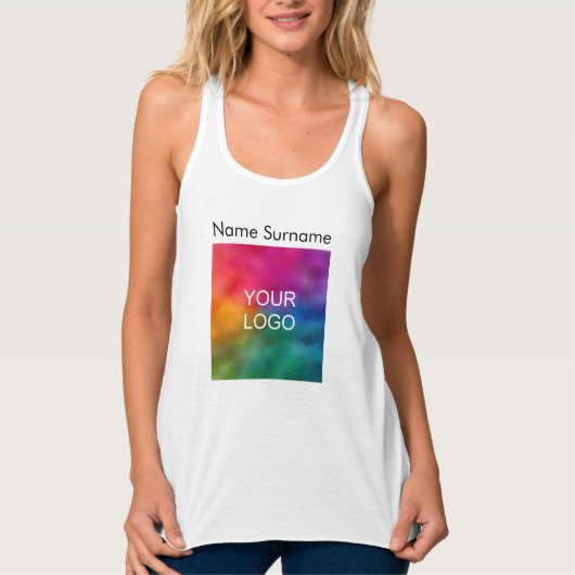 女性の両面レーサーバックスリムフィットビジネス タンクトップ (正面)