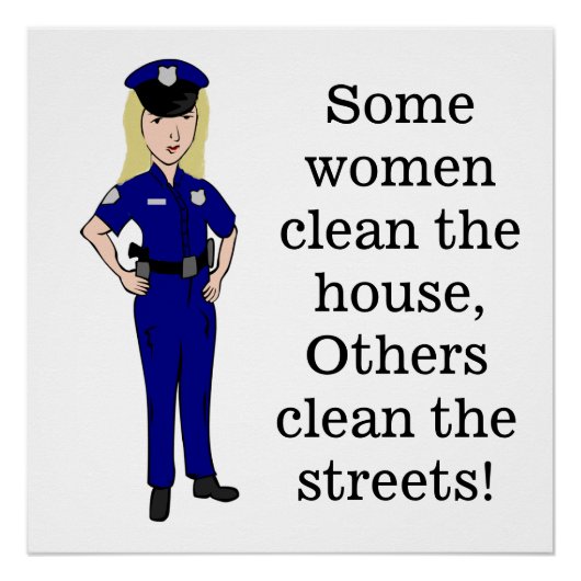 女性の中には警察官のユーモアを解く者もいる ポスター (正面)