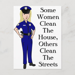 女性の中には警察官のユーモアを解く者もいる ポストカード