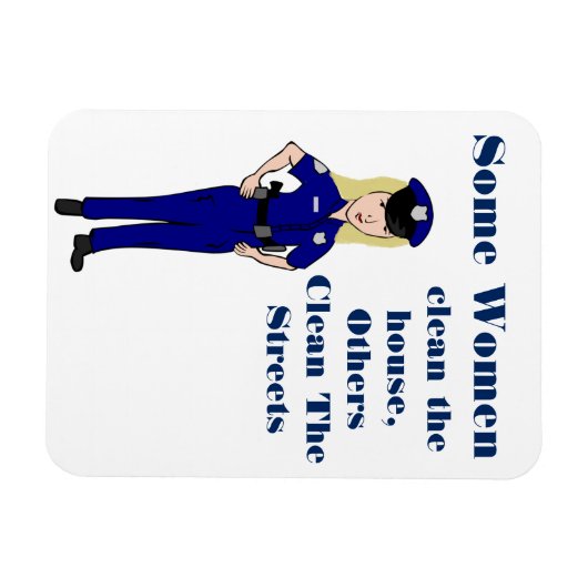 女性の中には警察官のユーモアを解く者もいる マグネット (横)