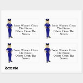 女性の中には警察官のユーモアを解く者もいる 長方形シール (シート)