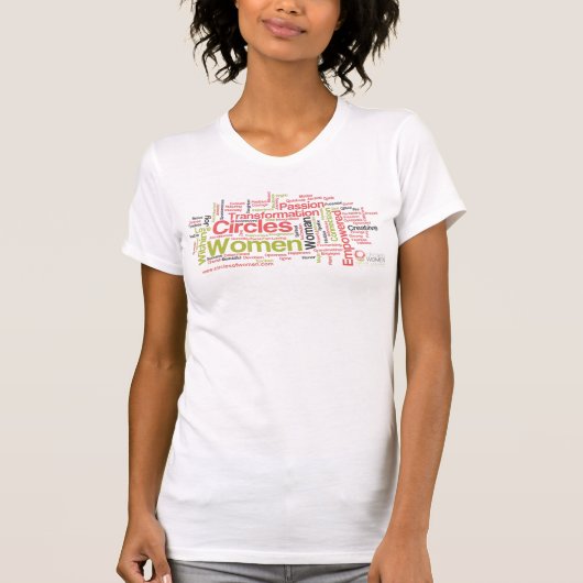 女性の中南の単語の芸術の円 Tシャツ (正面)