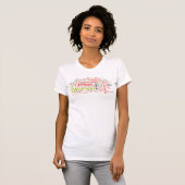 女性の中南の単語の芸術の円 Tシャツ (正面フル)