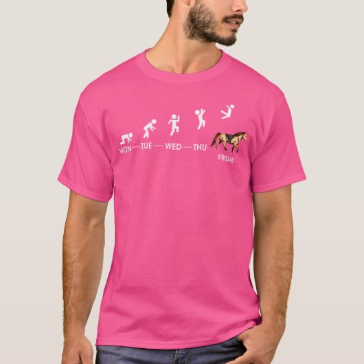女性の乗馬に贈る馬 Tシャツ (正面)