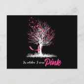 女性の乳がん認識度、10月We衣服 ポストカード (正面)