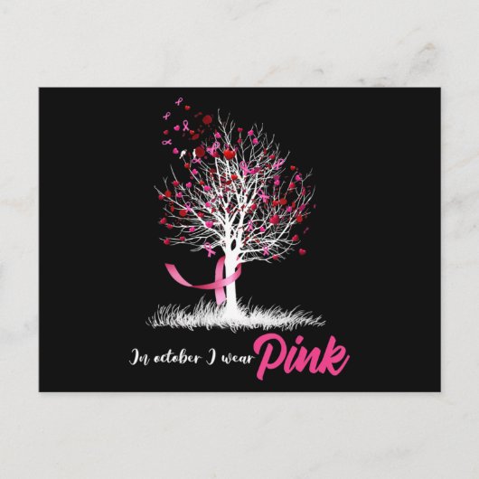 女性の乳がん認識度、10月We衣服 ポストカード (正面)