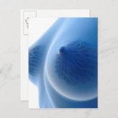 女性の乳房の解剖学的構造のX線画像 ポストカード (正面/裏面)