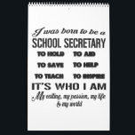 女性の人のためのCalendar Funny Gift学校の秘書 カレンダー<br><div class="desc">女性の人のためのCalendar Funny Gift学校の秘書</div>