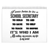 女性の人のためのCalendar Funny Gift学校の秘書 カレンダー (カバー)
