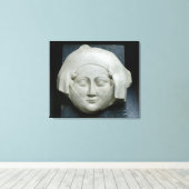 女性の人形の頭 キャンバスプリント (インサイチュ (ウッドフロア))