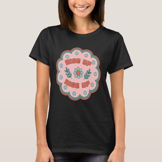 女性の人権を高めるマーチレトロ Tシャツ (正面)