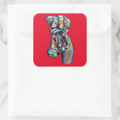 女性の人間の解剖学体トーソ抽象芸術アート スクエアシール (バッグ)