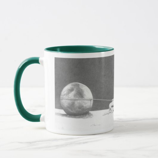 女性の仕事のコーヒー・マグ、女性は世界を引張ります マグカップ (左)