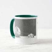 女性の仕事のコーヒー・マグ、女性は世界を引張ります マグカップ (正面左)