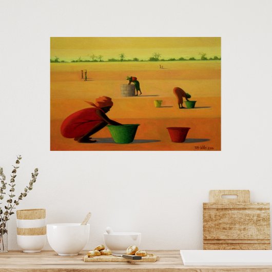 女性の仕事2001 ポスター (キッチン)