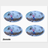 女性の仕事 楕円形シール (シート)