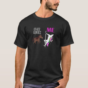 女性の他の叔母の私ユニコーン叔母ワインラバーテ Tシャツ