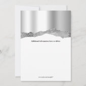 女性の仮装マスクのバーガンディ銀のカーニバル 招待状 (裏面)