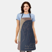 女性の体スカルプトコンタリングスプレータン エプロン (着用した状態)