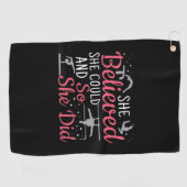 女性の体操 – 彼女は信じできる ゴルフタオル (横)