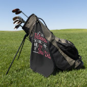 女性の体操 – 彼女は信じできる ゴルフタオル (グリーン)