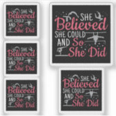 女性の体操 – 彼女は信じできる シール (正面)