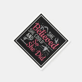 女性の体操 – 彼女は信じできる スタンダードカクテルナプキン (角)