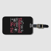 女性の体操 – 彼女は信じできる ラゲッジタグ (正面横)