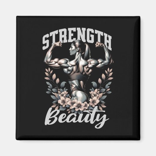 女性の体格とボディビルの強さとボー マグネット (正面)