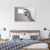 女性の保持カード キャンバスプリント (インサイチュ (寝室))