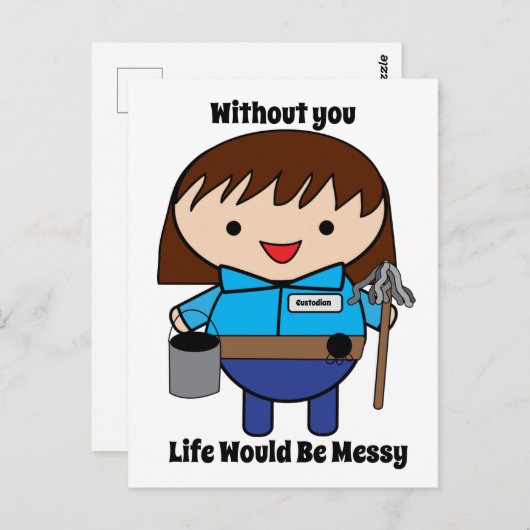 女性の保管者の生活のメッセージの個人設おもしろい定 ポストカード (正面/裏面)