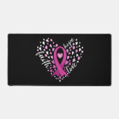 女性の信仰ホープ愛の乳がん認識度ピン デスクマット (正面)
