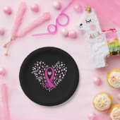 女性の信仰ホープ愛の乳がん認識度ピン ペーパープレート (パーティー)