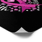 女性の信仰ホープ愛の乳がん認識度ピン ポスター (角)