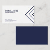 女性の個人秘書の濃紺および白 名刺 (正面/裏面)