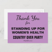 女性の健康を守るために立ち上がってくれてありがとう ポストカード (正面/裏面)