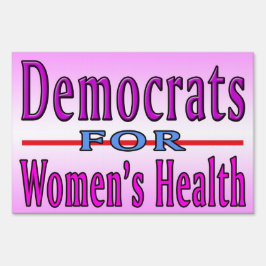 女性の健康ヤードのサインのための民主党員 アウトドアサイン