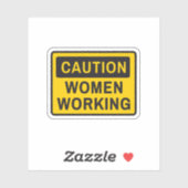 女性の働きに注意する シール (シート)