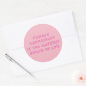 女性の優位は生命の自然な秩序である ラウンドシール (封筒)