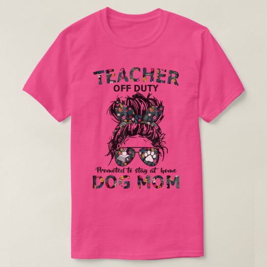 女性の先生オフデューティホームD Tシャツ (デザイン正面)