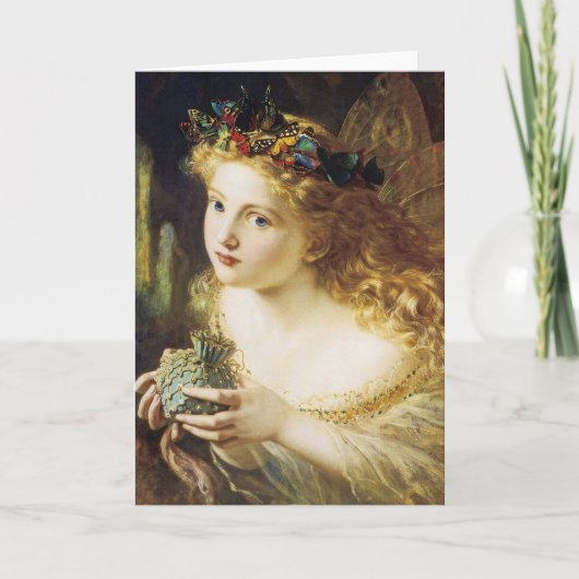 女性の公正な顔を取る カード (正面)