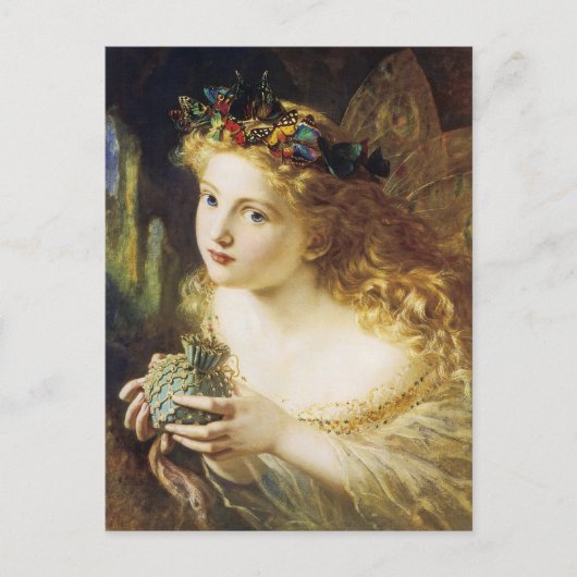 女性の公正な顔を取る ポストカード (正面)