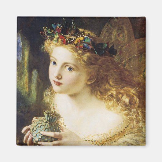 女性の公正な顔を取る マグネット (正面)