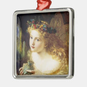 女性の公正な顔を取る メタルオーナメント (左)