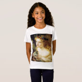 女性の公正な顔を取る Tシャツ (正面フル)