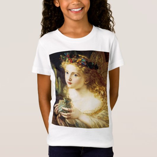 女性の公正な顔を取る Tシャツ (正面)